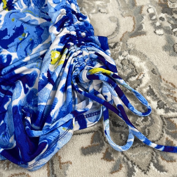 DANA BUCHMAN blue cowl neck top Size L - Picture 3 of 6